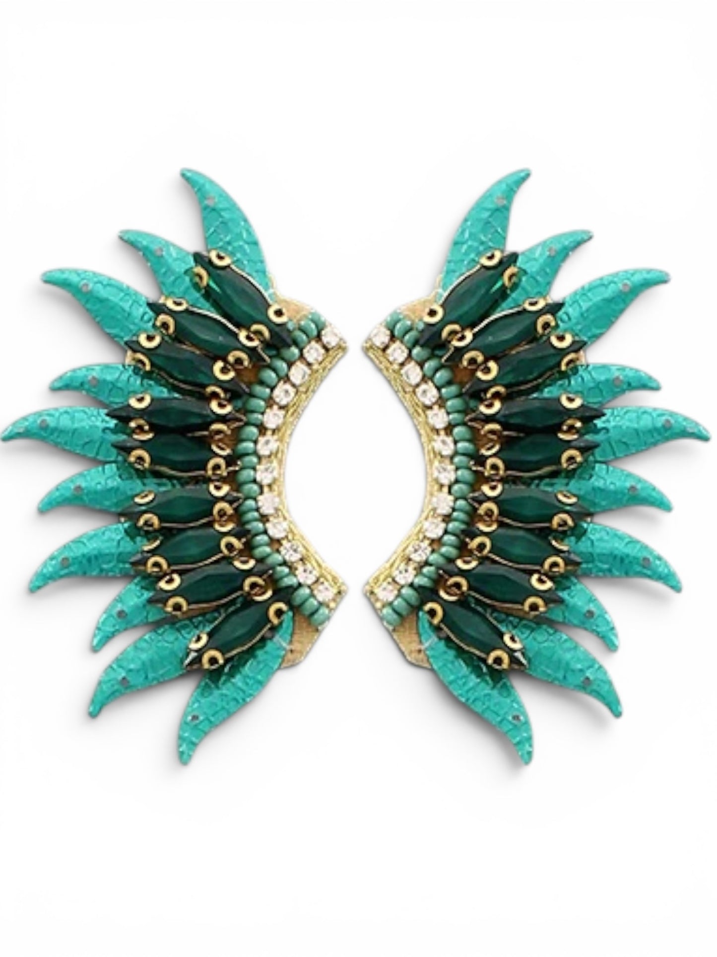 Coastal Queen Wing Earrings 🪽✨🌊