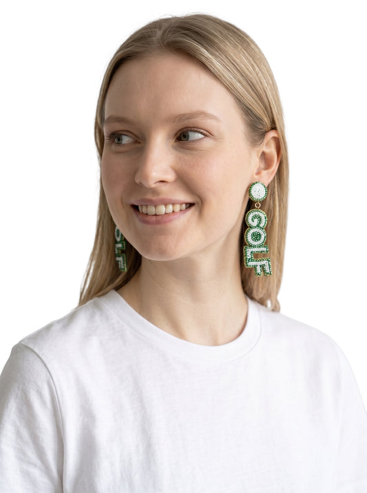 Hole-in-One Glam Golf Earrings