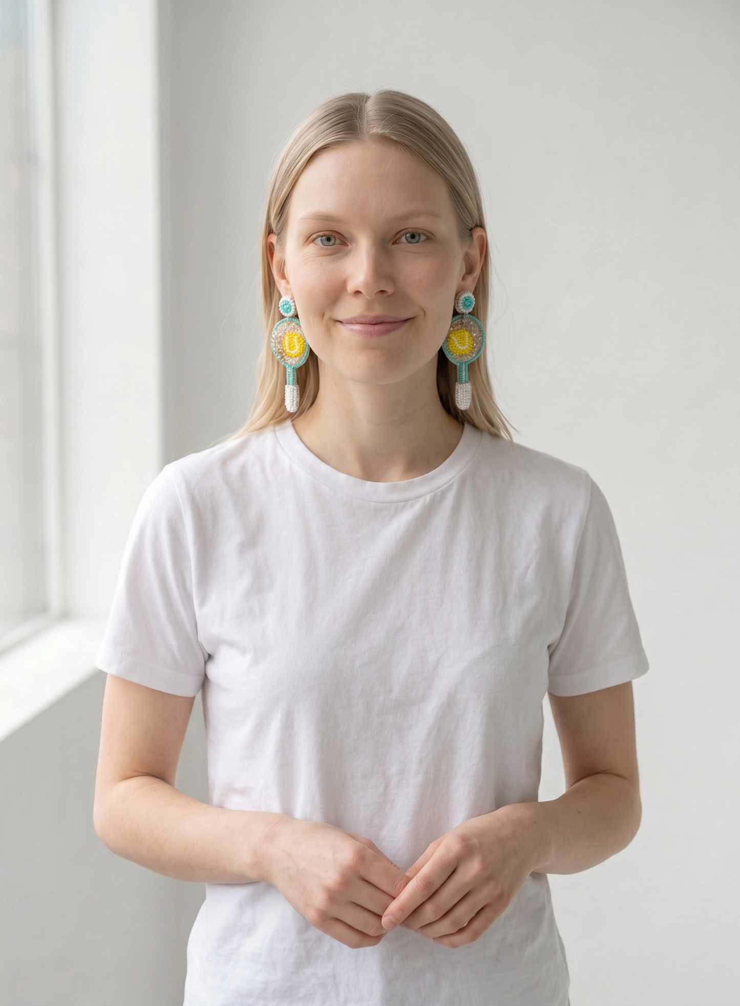 Court Side Sparkle Tennis Earrings