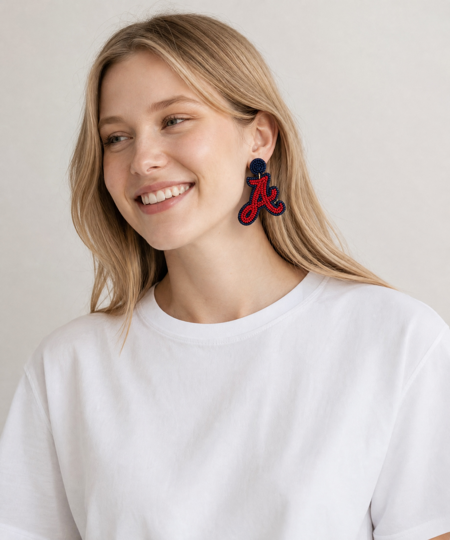 Chop House Glam Earrings ⚾❤️💙