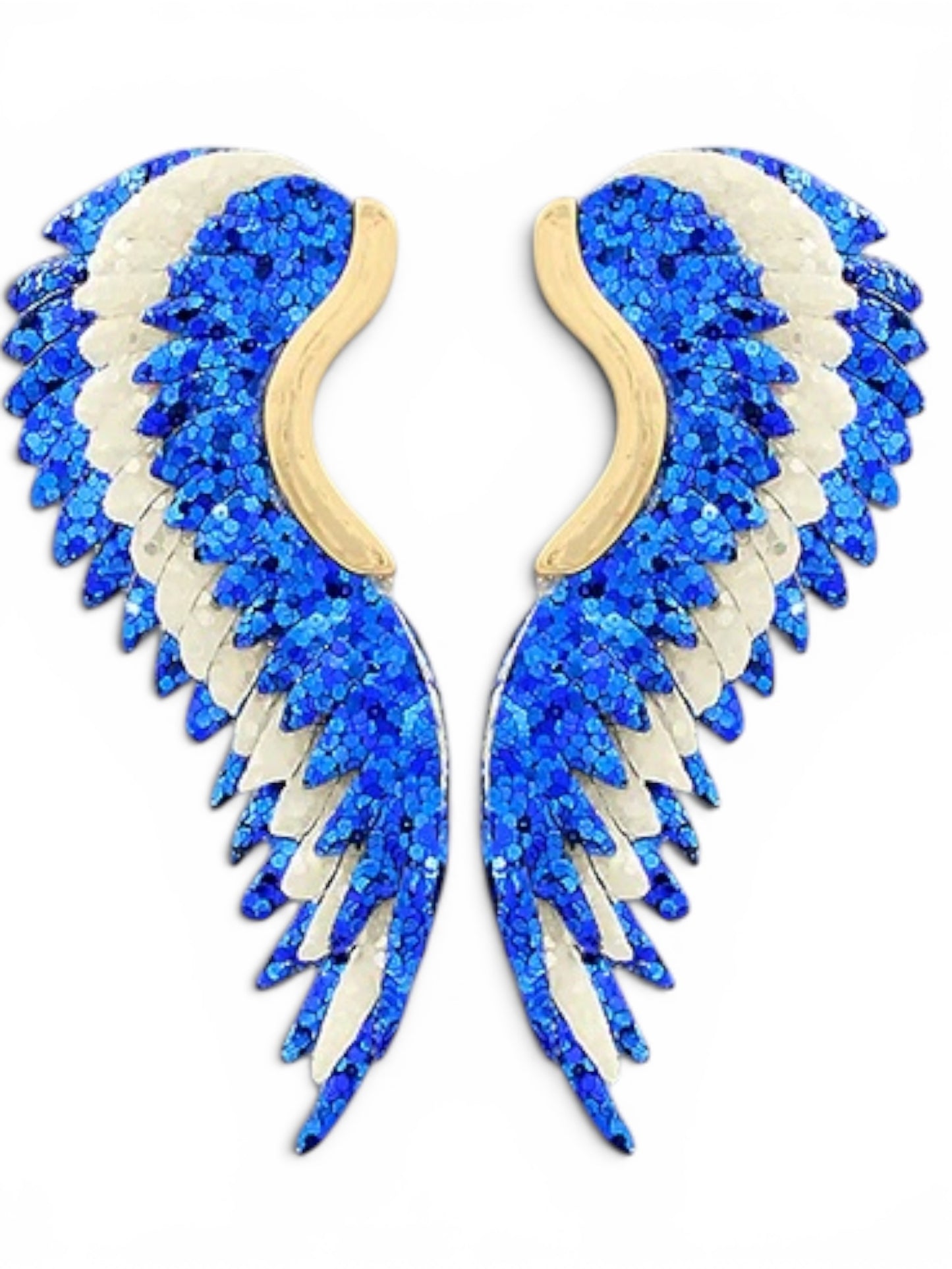Big Blue Energy Wing Earrings 💙🏈🪽