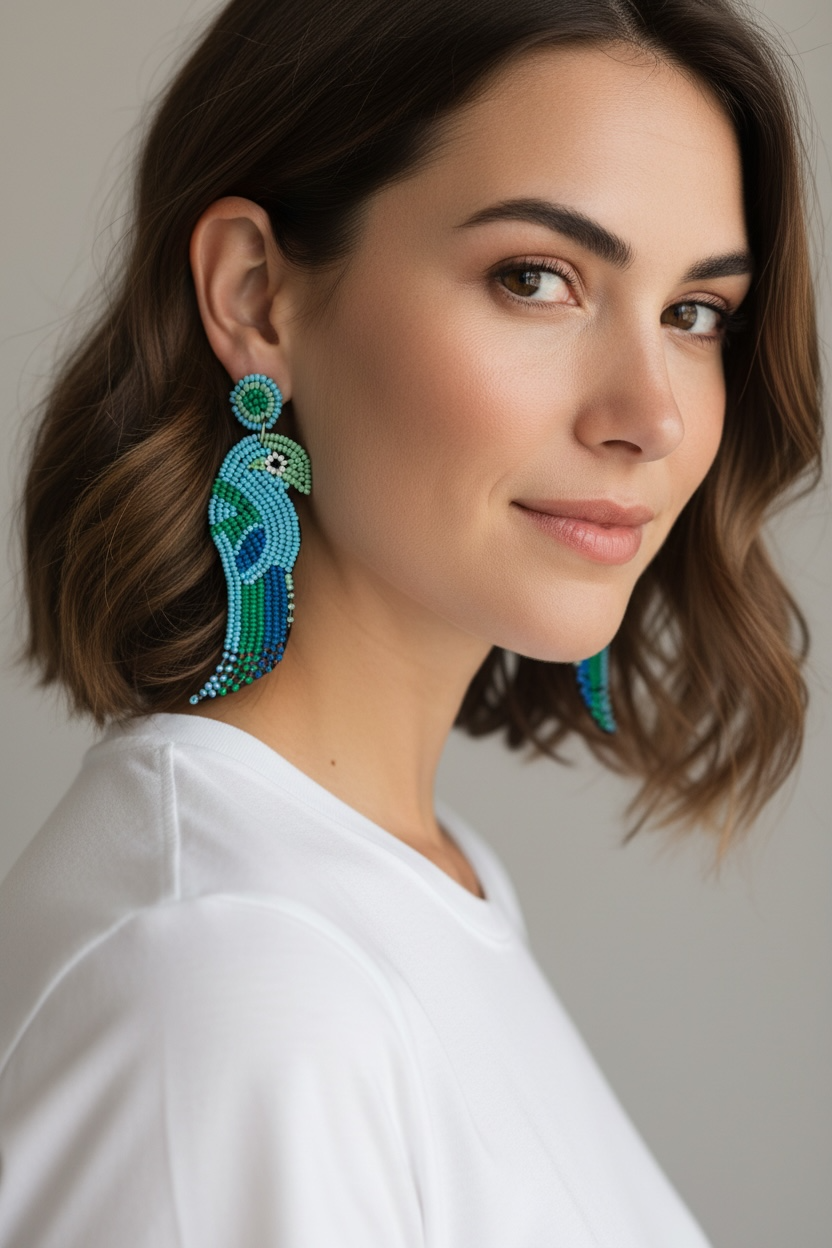 Tropical Parrot Earrings
