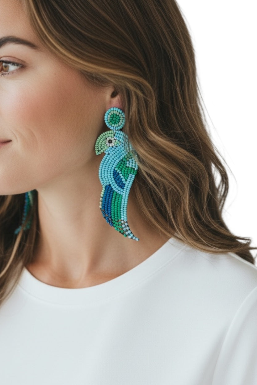 Tropical Parrot Earrings