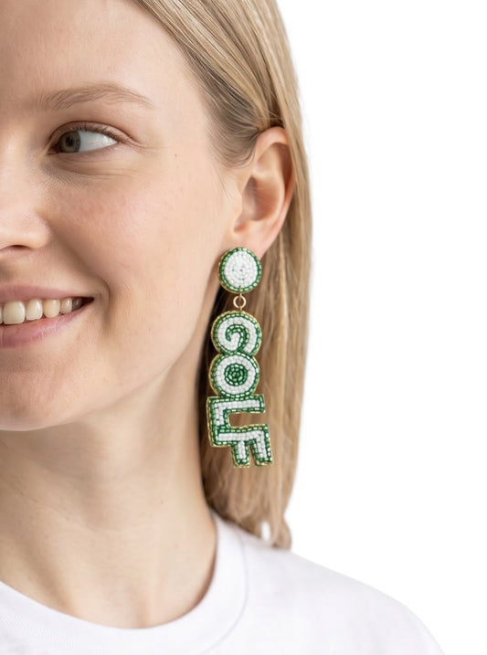 Hole-in-One Glam Golf Earrings