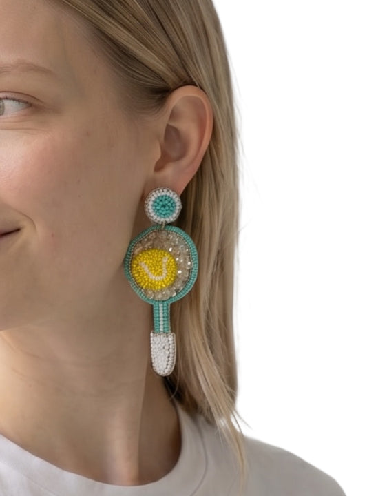 Court Side Sparkle Tennis Earrings
