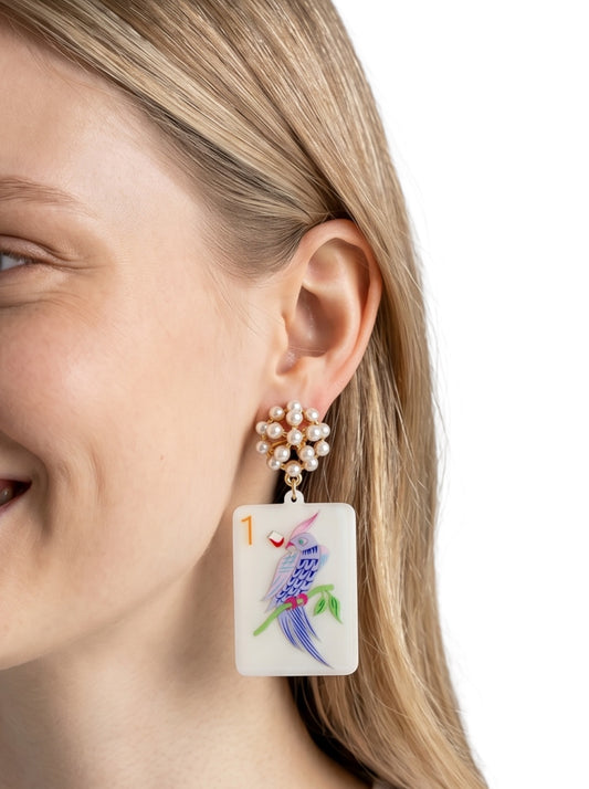 Birdie Bam Mahjong Earrings