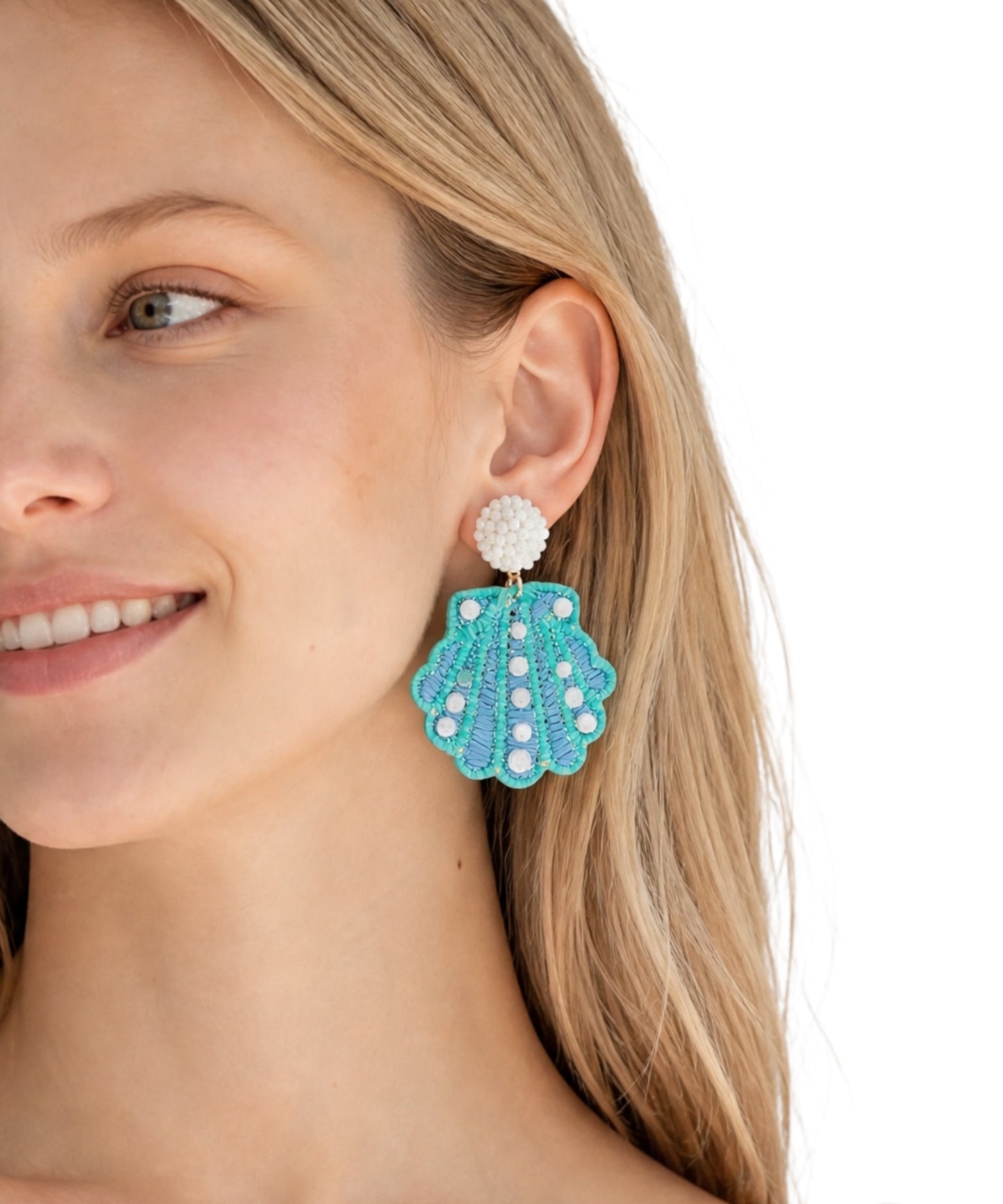 Seaside Sparkle Shell Earrings 🐚✨🌊