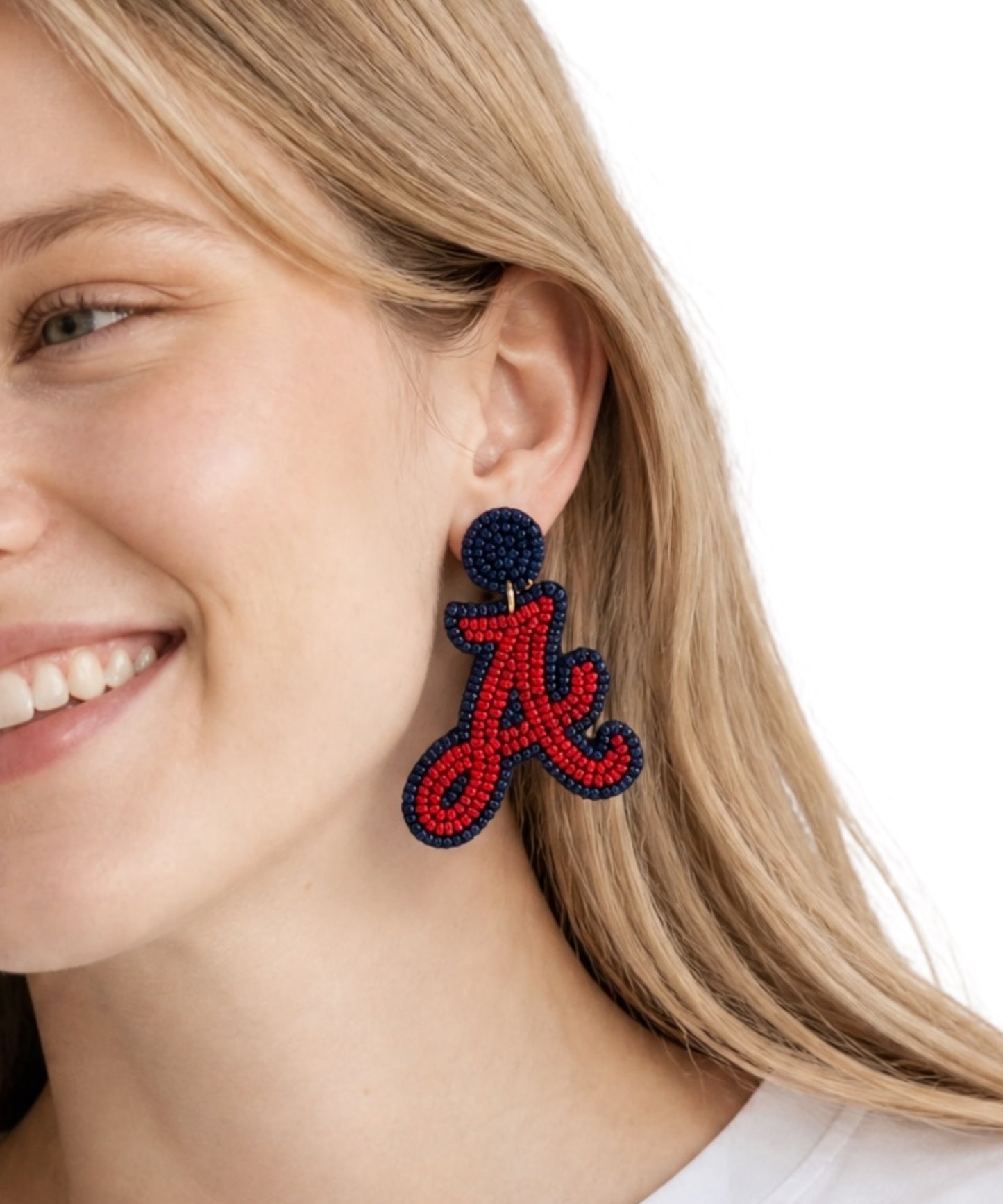 Chop House Glam Earrings ⚾❤️💙