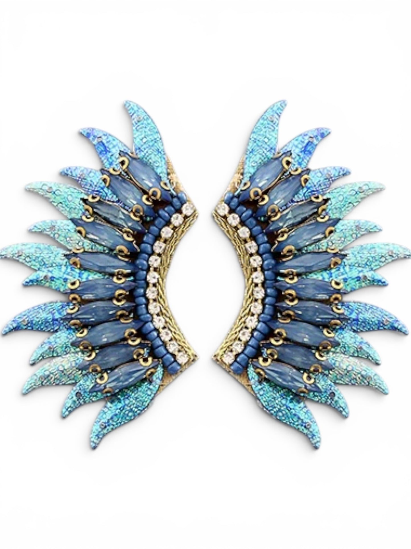 Coastal Queen Wing Earrings 🪽✨🌊