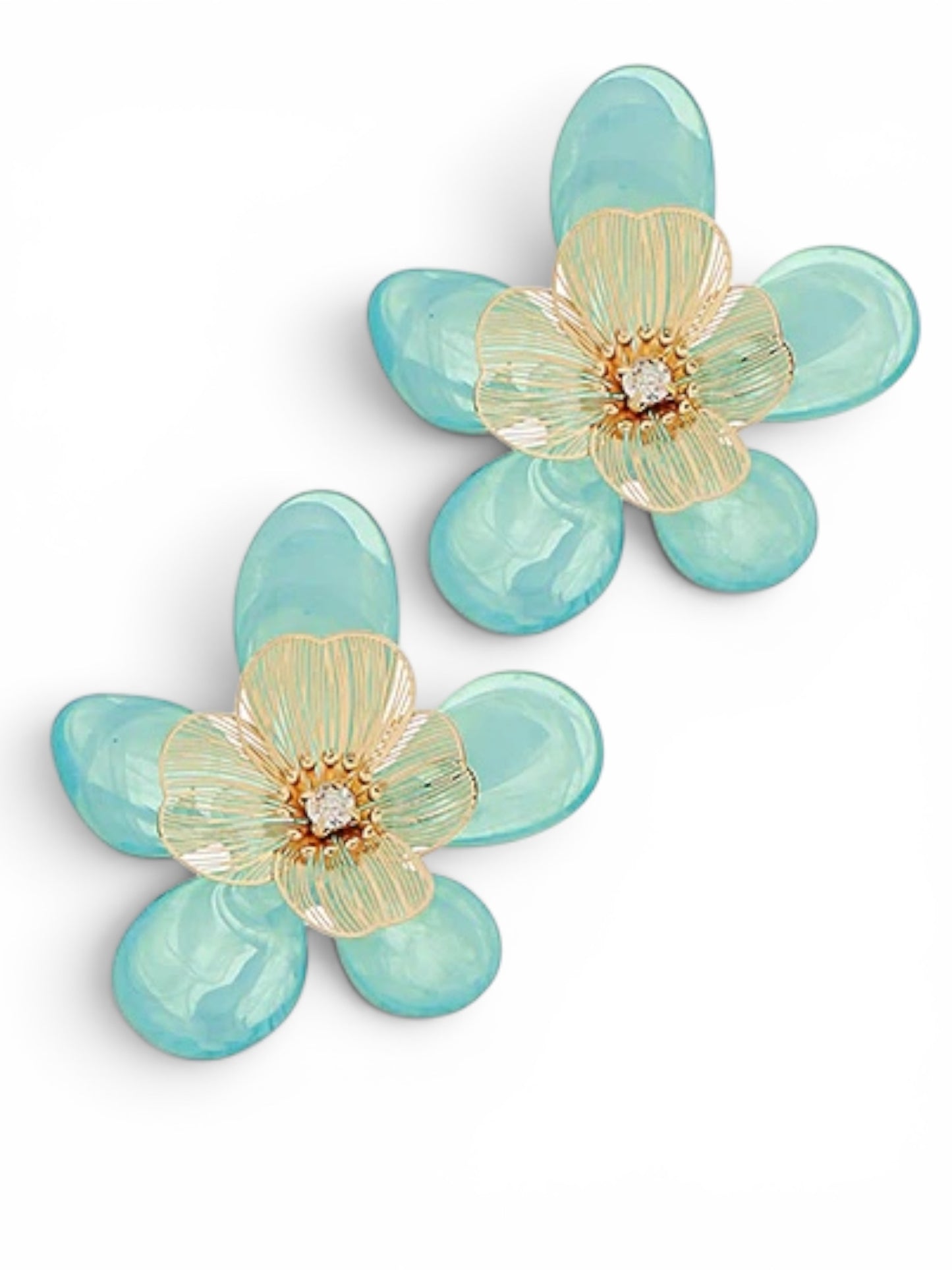 Sea Glass Bloom Earrings 🌊🌸✨